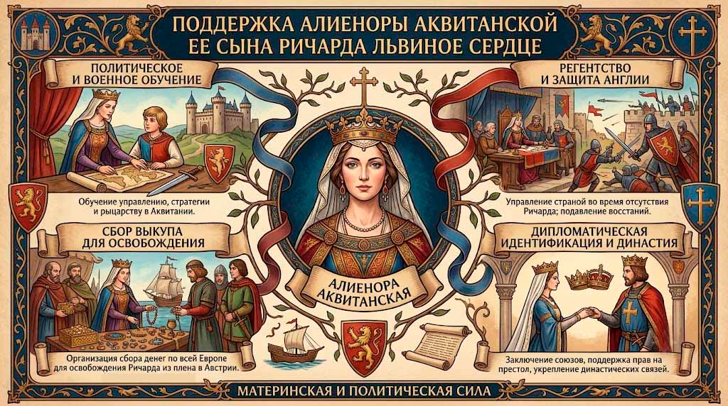Поддержка Алиенорой своего сына Ричарда